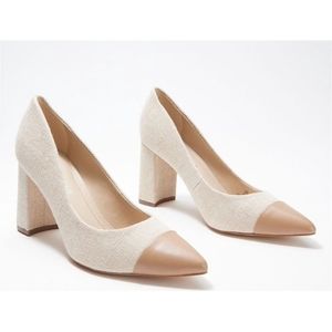 MARC FISHER | Linen Block Heel